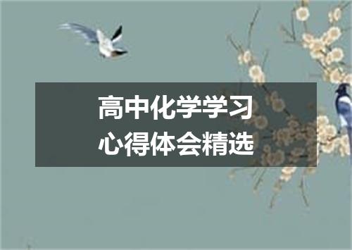 高中化学学习心得体会精选