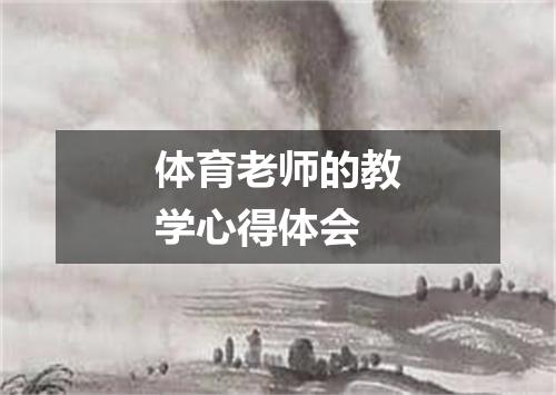 体育老师的教学心得体会