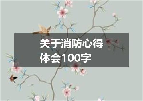 关于消防心得体会100字