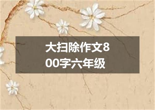 大扫除作文800字六年级