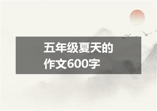 五年级夏天的作文600字