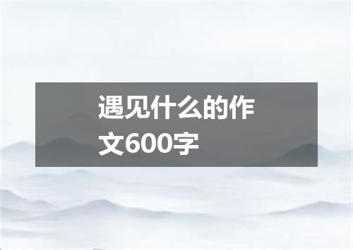 遇见什么的作文600字