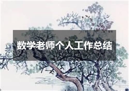 数学老师个人工作总结