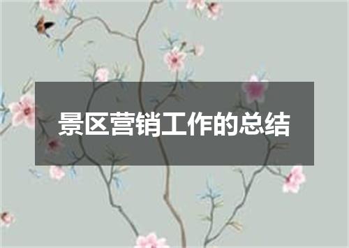 景区营销工作的总结