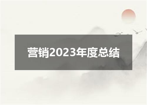 营销2023年度总结