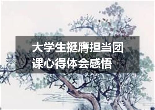 大学生挺膺担当团课心得体会感悟