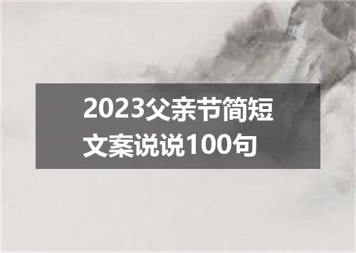 2023父亲节简短文案说说100句
