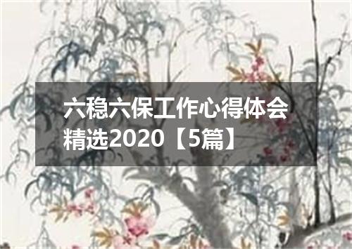 六稳六保工作心得体会精选2020【5篇】