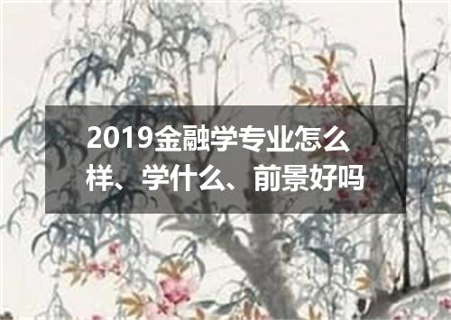 2019金融学专业怎么样、学什么、前景好吗