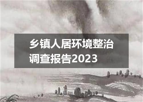乡镇人居环境整治调查报告2023