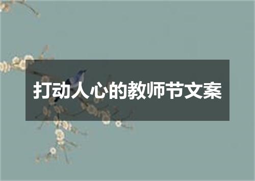 打动人心的教师节文案