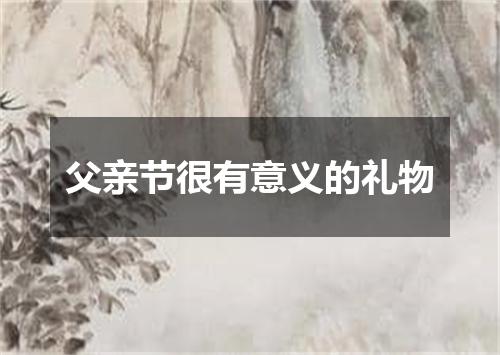 父亲节很有意义的礼物