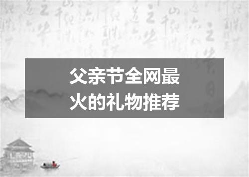 父亲节全网最火的礼物推荐