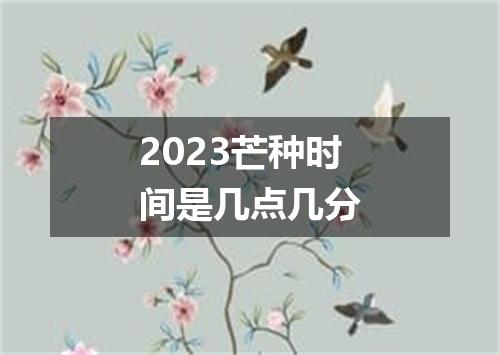 2023芒种时间是几点几分