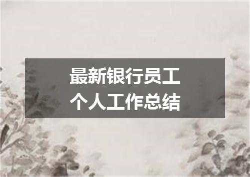 最新银行员工个人工作总结