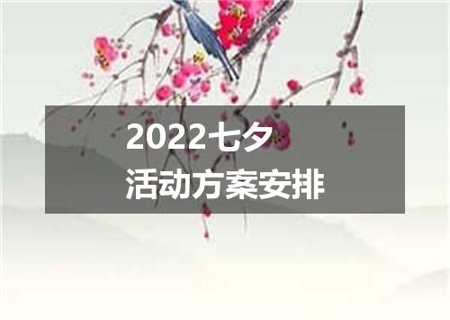 2022七夕活动方案安排