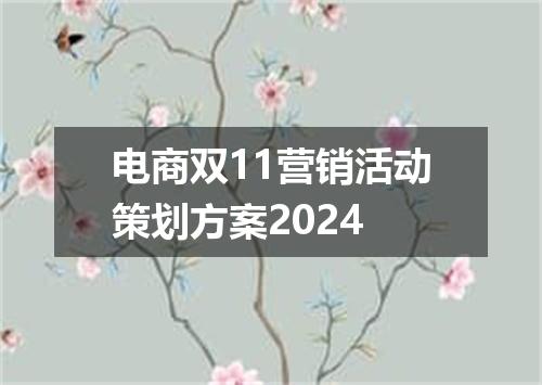 电商双11营销活动策划方案2024