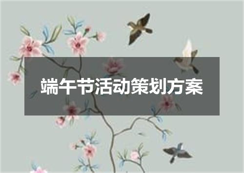 端午节活动策划方案