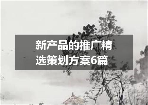 新产品的推广精选策划方案6篇