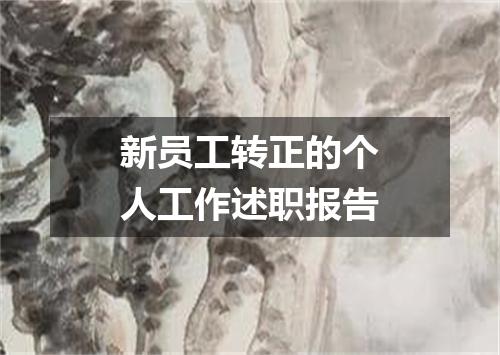 新员工转正的个人工作述职报告