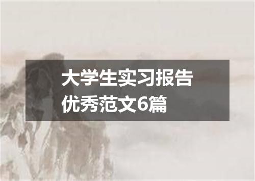 大学生实习报告优秀范文6篇