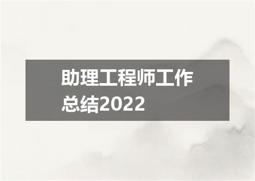 助理工程师工作总结2022
