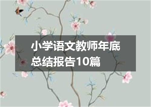 小学语文教师年底总结报告10篇