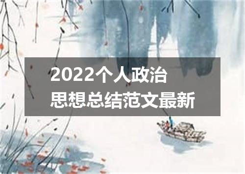 2022个人政治思想总结范文最新