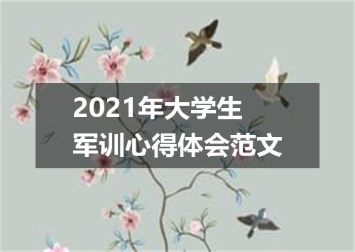 2021年大学生军训心得体会范文
