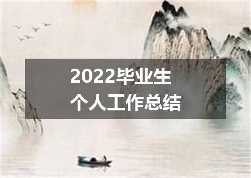 2022毕业生个人工作总结