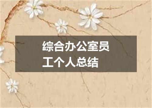 综合办公室员工个人总结