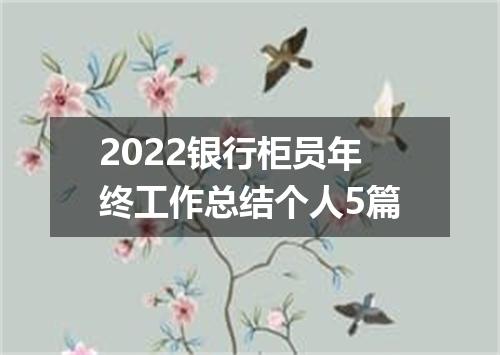 2022银行柜员年终工作总结个人5篇