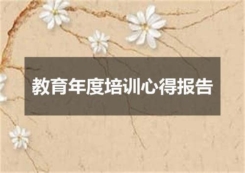 教育年度培训心得报告