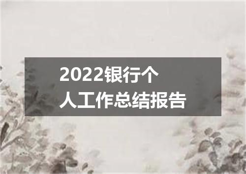 2022银行个人工作总结报告