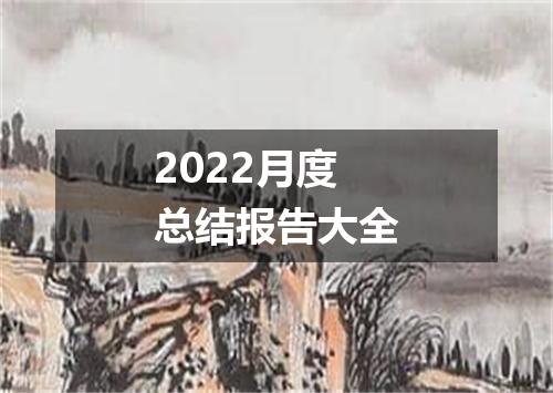 2022月度总结报告大全