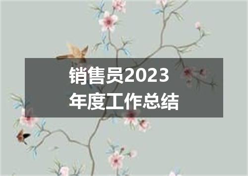 销售员2023年度工作总结