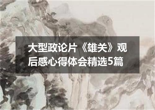 大型政论片《雄关》观后感心得体会精选5篇