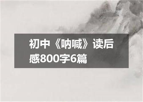 初中《呐喊》读后感800字6篇