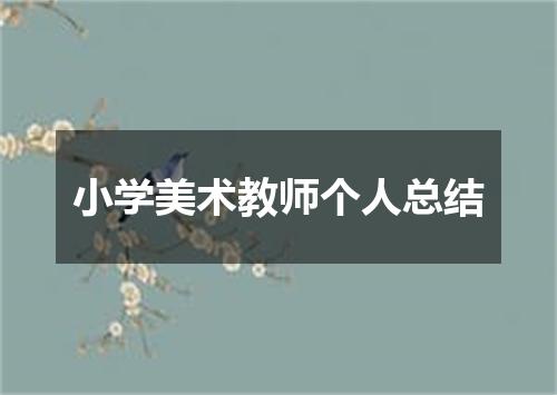 小学美术教师个人总结