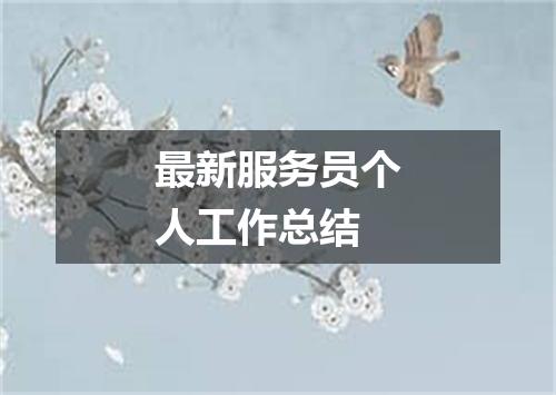 最新服务员个人工作总结