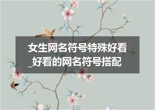 女生网名符号特殊好看_好看的网名符号搭配