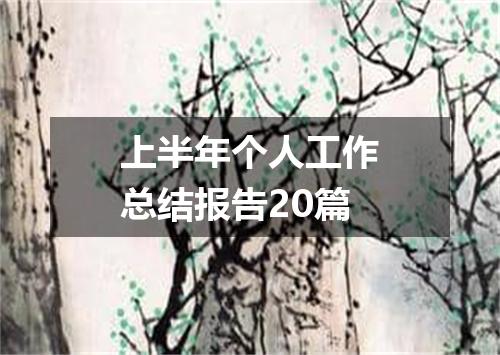 上半年个人工作总结报告20篇