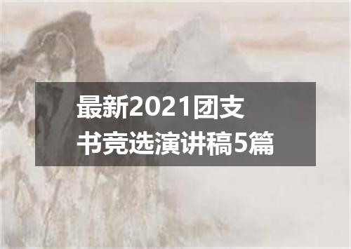 最新2021团支书竞选演讲稿5篇