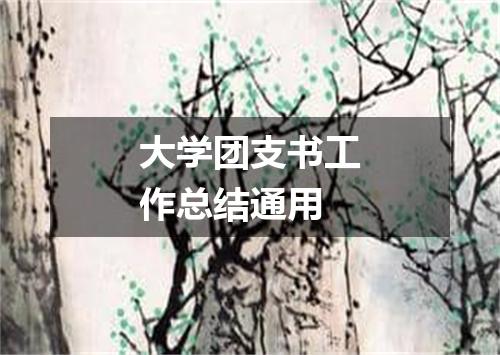 大学团支书工作总结通用