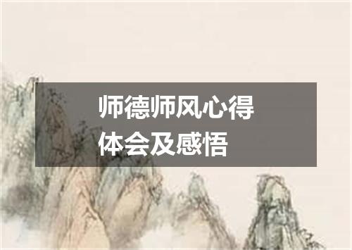 师德师风心得体会及感悟