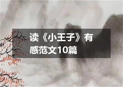 读《小王子》有感范文10篇