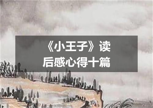 《小王子》读后感心得十篇