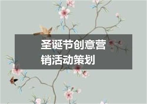 圣诞节创意营销活动策划