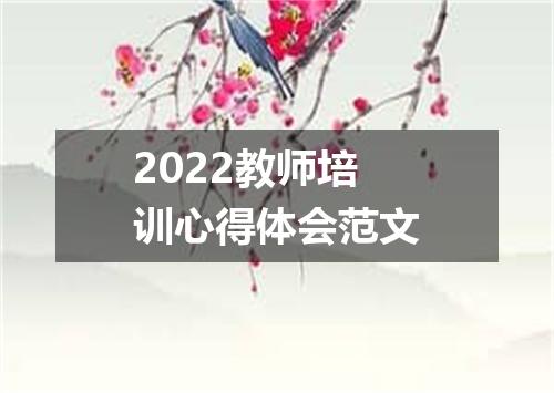 2022教师培训心得体会范文