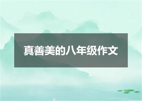真善美的八年级作文